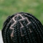 black and gray round ornament